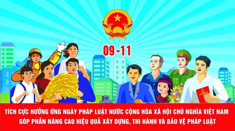Hưởng ứng ngày Pháp luật Việt Nam trên địa bàn xã