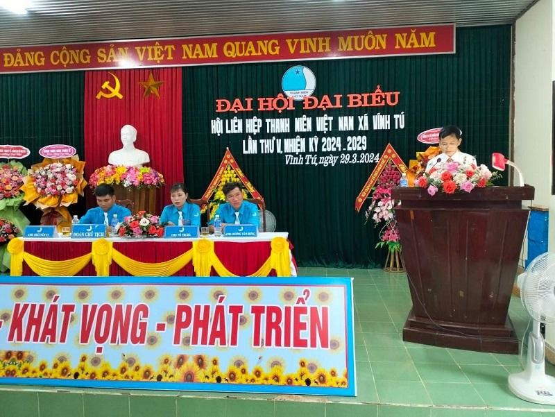 Đại hội đại biểu Hội LHTN Việt Nam xã Vĩnh Tú lần thứ V nhiệm kỳ 2024-2029